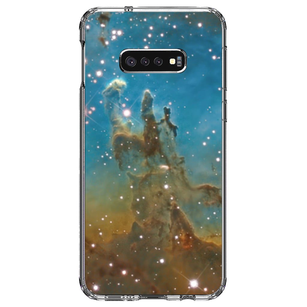 Eagle Nebula Blue Green Clear Shockproof iPhone Case, view 18