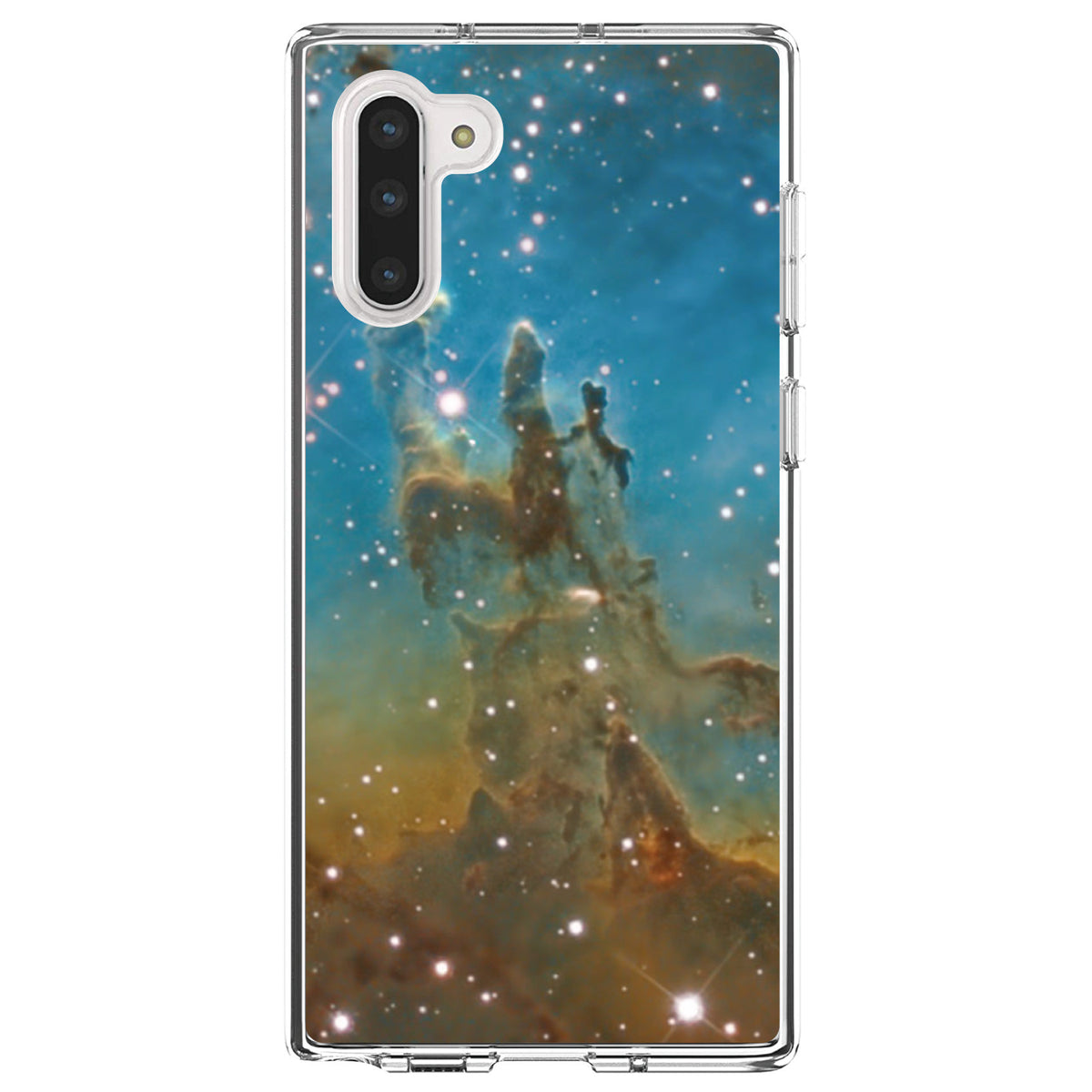 Eagle Nebula Blue Green Clear Shockproof iPhone Case, view 9