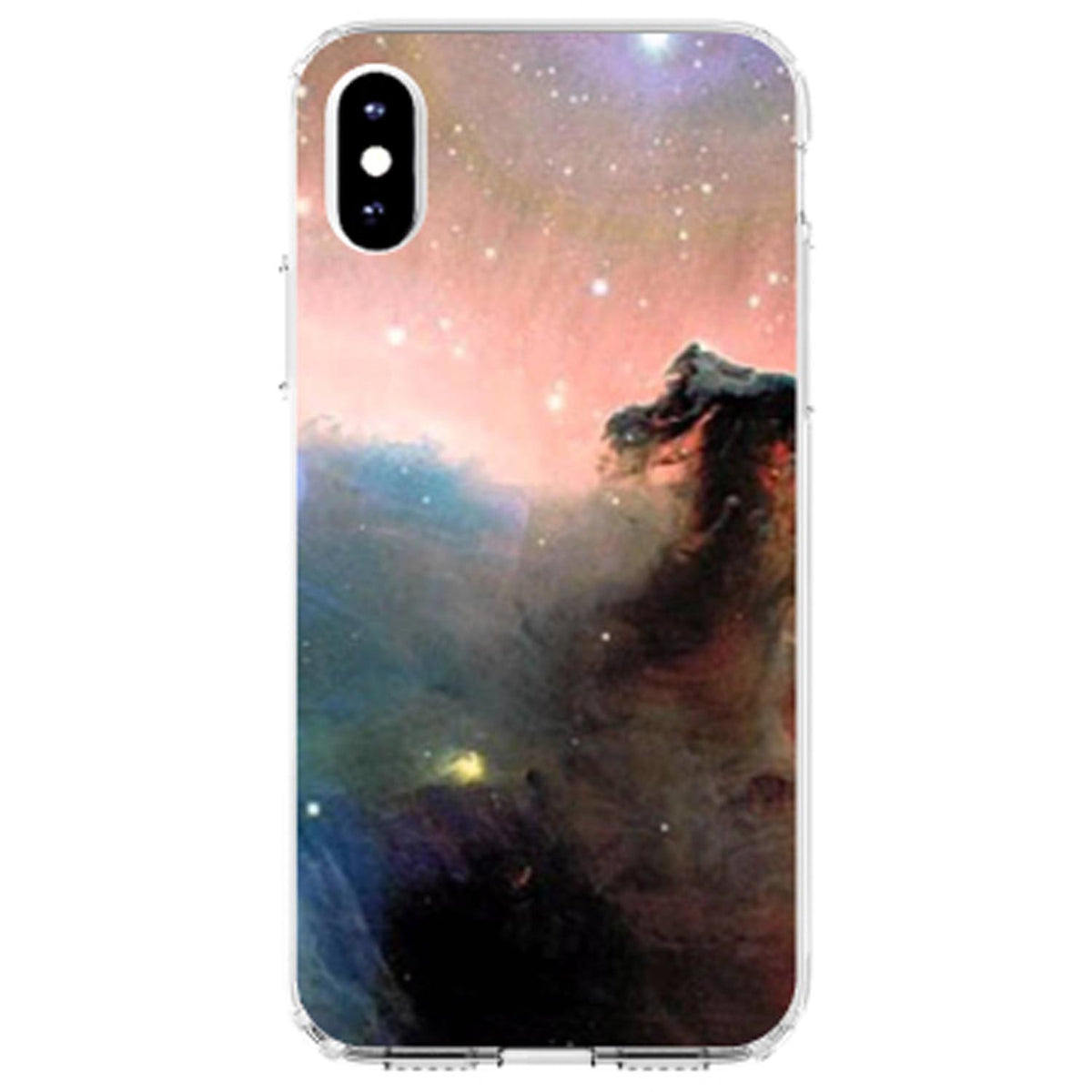 Horsehead Nebula Stars Clear Shockproof iPhone Case, view 2