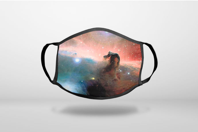 Horsehead Nebula Stars - 3-Ply Reusable Soft Face Mask Covering, Unisex, Cotton Inner Layer