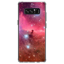 DistinctInk® Clear Shockproof Hybrid Case for Apple iPhone / Samsung Galaxy / Google Pixel - Horsehead Nebula Pink