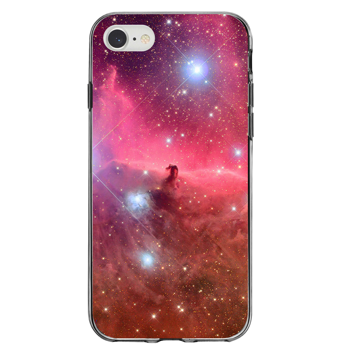 Horsehead Nebula Pink Clear Shockproof iPhone Case, view 5
