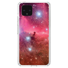 DistinctInk® Clear Shockproof Hybrid Case for Apple iPhone / Samsung Galaxy / Google Pixel - Horsehead Nebula Pink