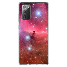DistinctInk® Clear Shockproof Hybrid Case for Apple iPhone / Samsung Galaxy / Google Pixel - Horsehead Nebula Pink