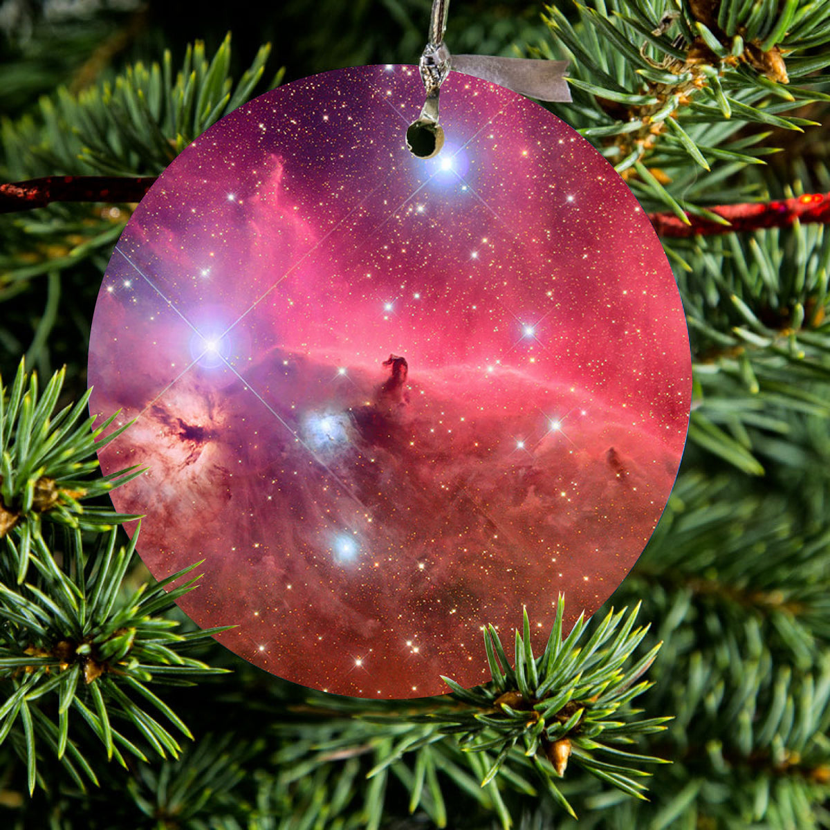 Horsehead Nebula Pink Ceramic Ornament, view 2