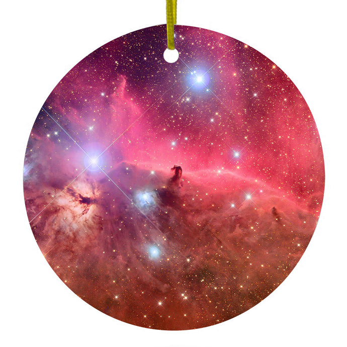 Horsehead Nebula Pink Ceramic Ornament