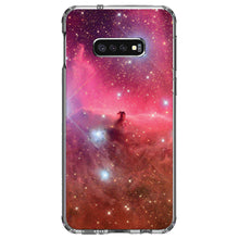 DistinctInk® Clear Shockproof Hybrid Case for Apple iPhone / Samsung Galaxy / Google Pixel - Horsehead Nebula Pink