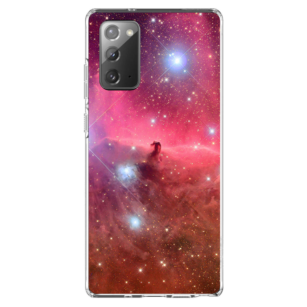 Horsehead Nebula Pink Clear Shockproof iPhone Case, view 8