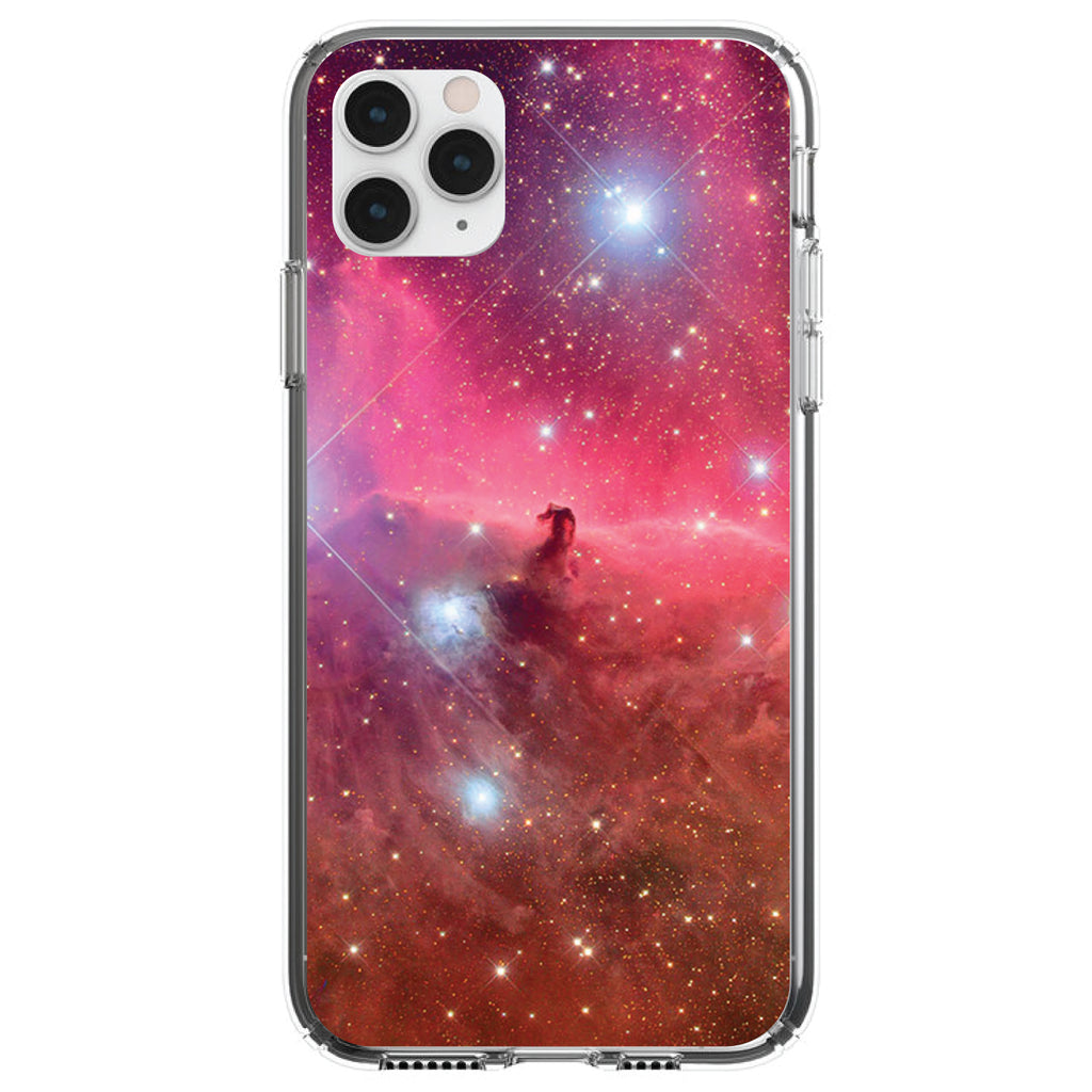 Horsehead Nebula Pink Clear Shockproof iPhone Case