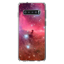 DistinctInk® Clear Shockproof Hybrid Case for Apple iPhone / Samsung Galaxy / Google Pixel - Horsehead Nebula Pink