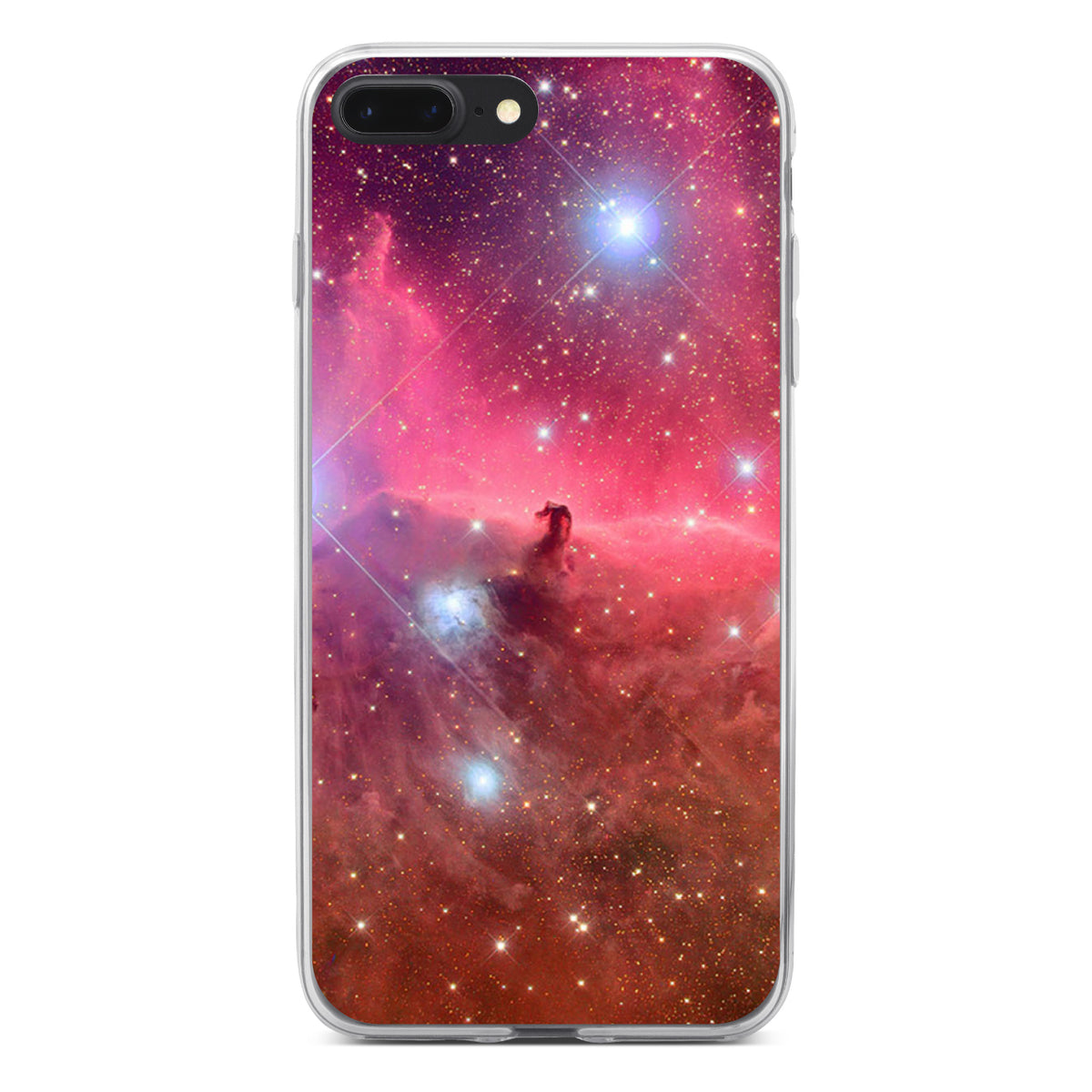 Horsehead Nebula Pink Clear Shockproof iPhone Case, view 6