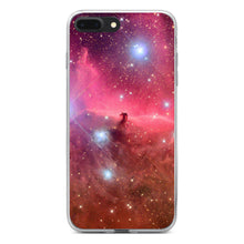 DistinctInk® Clear Shockproof Hybrid Case for Apple iPhone / Samsung Galaxy / Google Pixel - Horsehead Nebula Pink