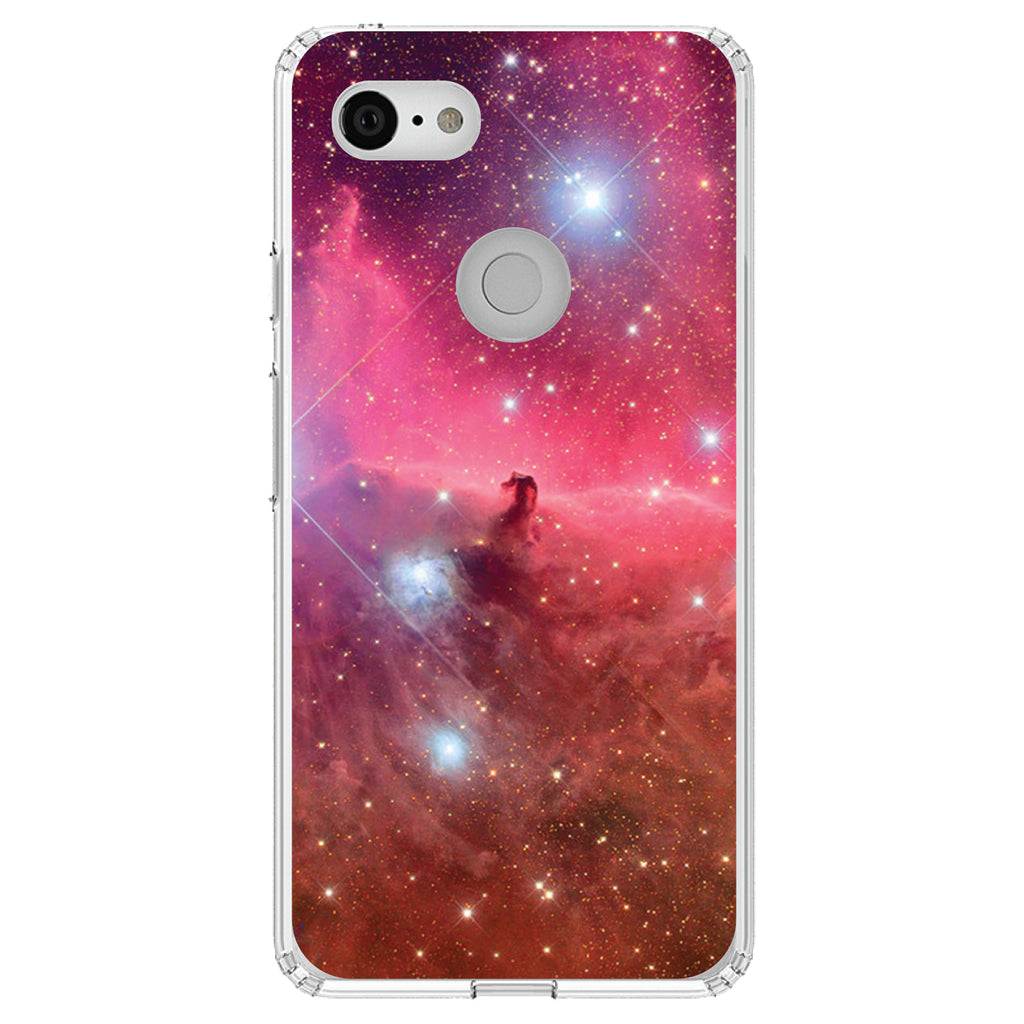 Horsehead Nebula Pink Clear Shockproof iPhone Case, view 22