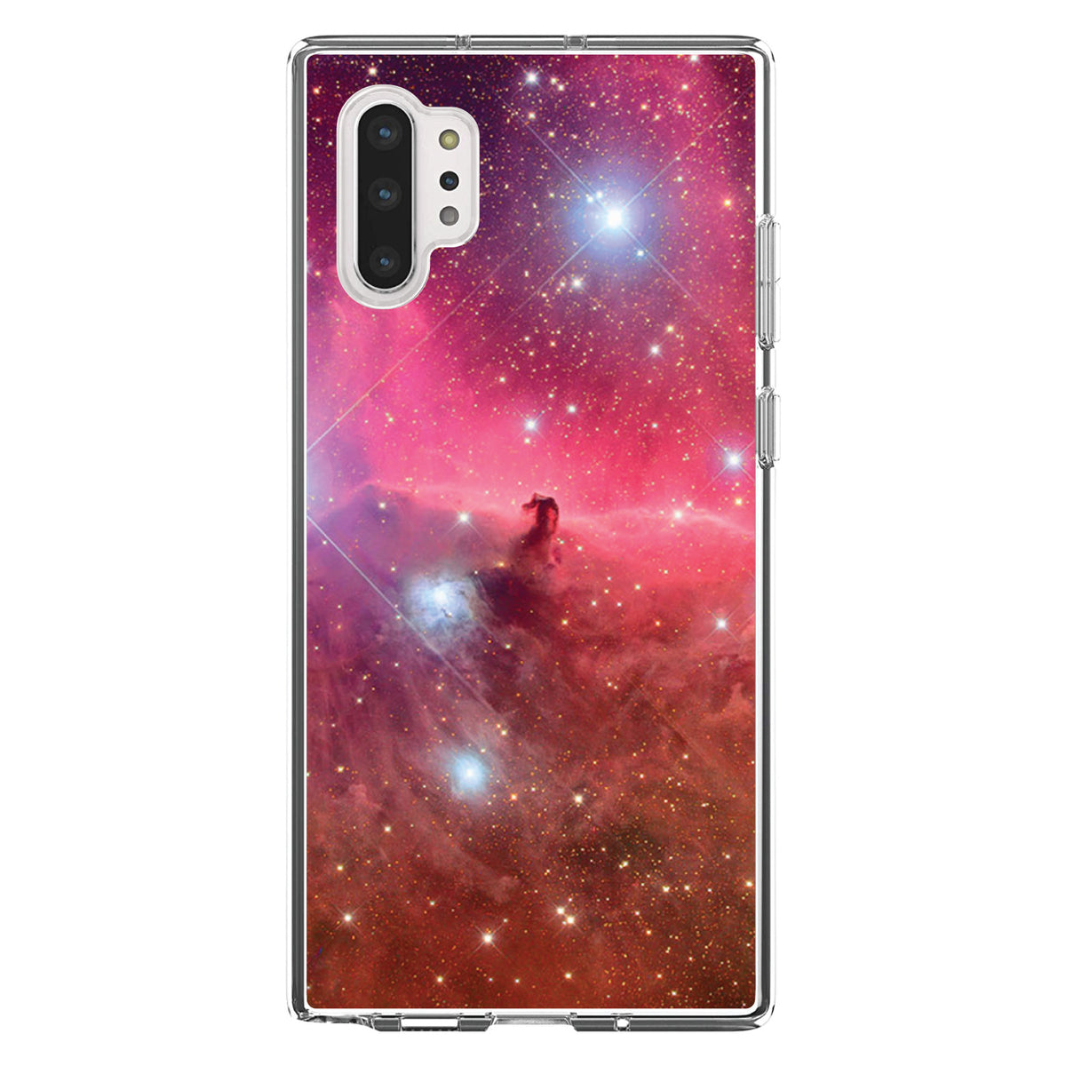 Horsehead Nebula Pink Clear Shockproof iPhone Case, view 10