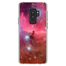 DistinctInk® Clear Shockproof Hybrid Case for Apple iPhone / Samsung Galaxy / Google Pixel - Horsehead Nebula Pink