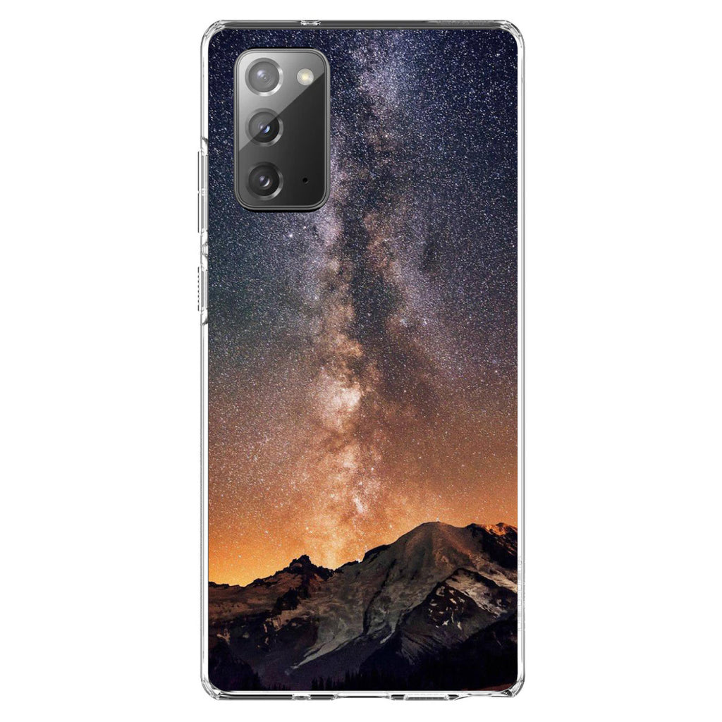 Milky Way Over Mountains Clear Shockproof iPhone Case, view 8