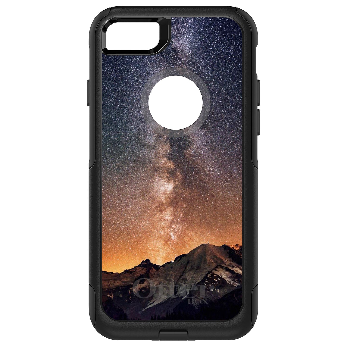 DistinctInk™ OtterBox Commuter Series Case for Apple iPhone or Samsung Galaxy - Milky Way Over Mountains