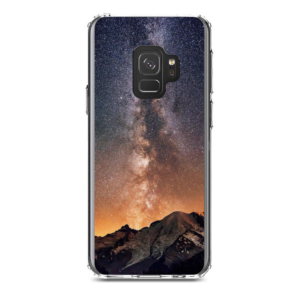 Milky Way Over Mountains Clear Shockproof iPhone Case, view 19