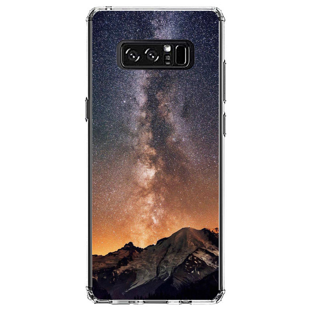 Milky Way Over Mountains Clear Shockproof iPhone Case, view 12