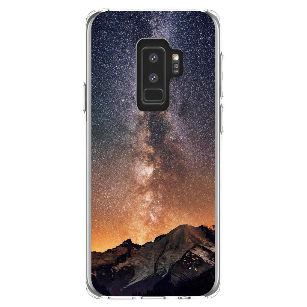 Milky Way Over Mountains Clear Shockproof iPhone Case, view 20