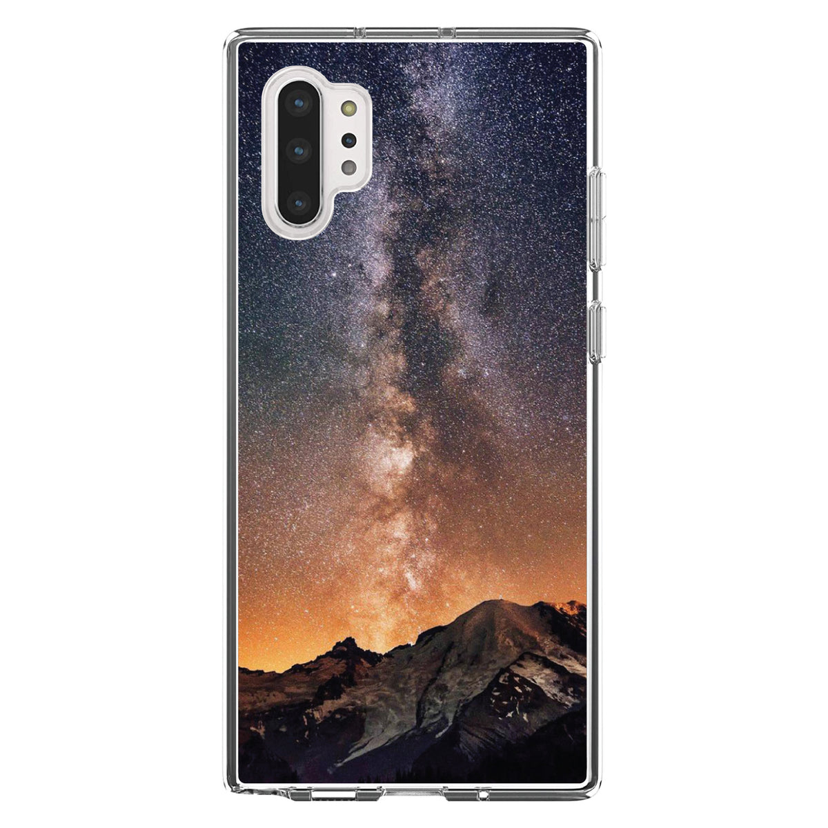 Milky Way Over Mountains Clear Shockproof iPhone Case, view 10