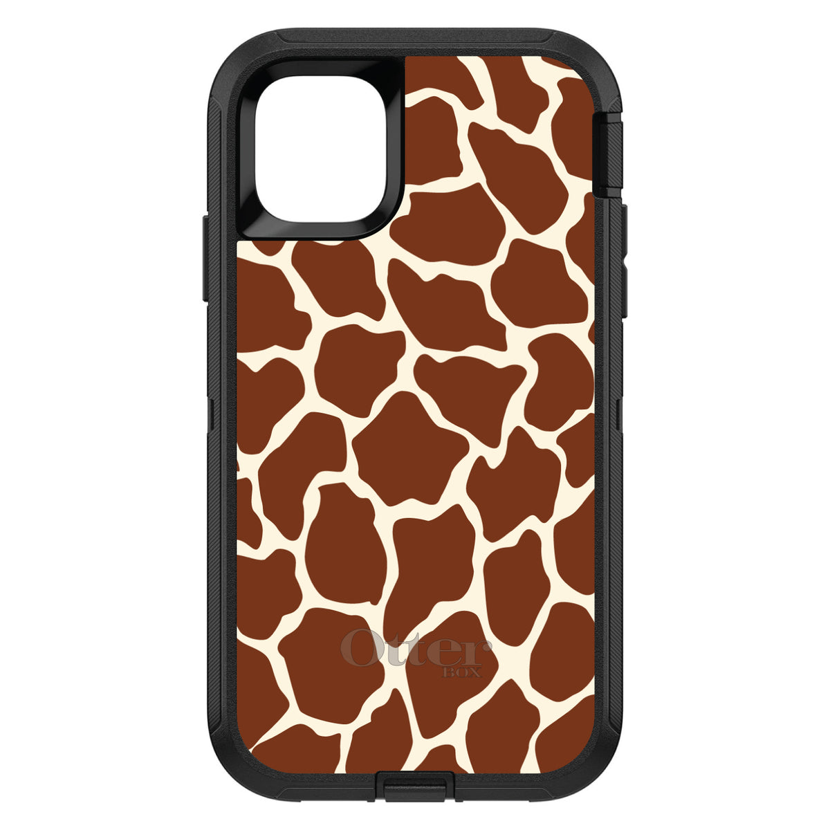 Brown Tan Beige Giraffe Skin Spots OtterBox Defender Case for iPhone & Galaxy, view 2