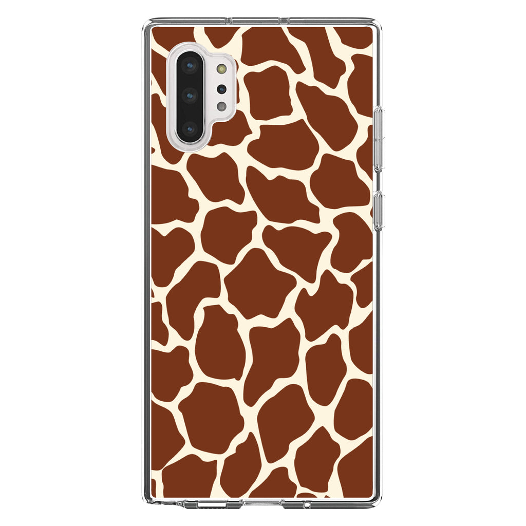 Brown Tan Beige Giraffe Skin Spots Clear Shockproof iPhone Case, view 10