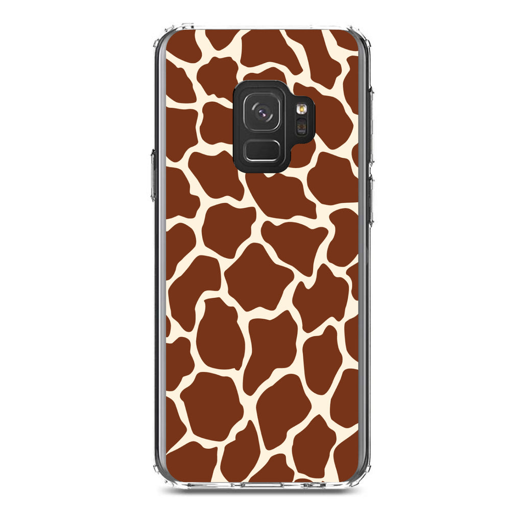 Brown Tan Beige Giraffe Skin Spots Clear Shockproof iPhone Case, view 19