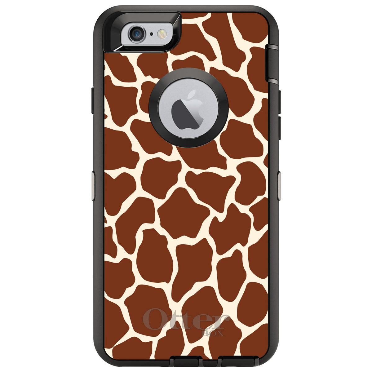 Brown Tan Beige Giraffe Skin Spots OtterBox Defender Case for iPhone & Galaxy, view 4