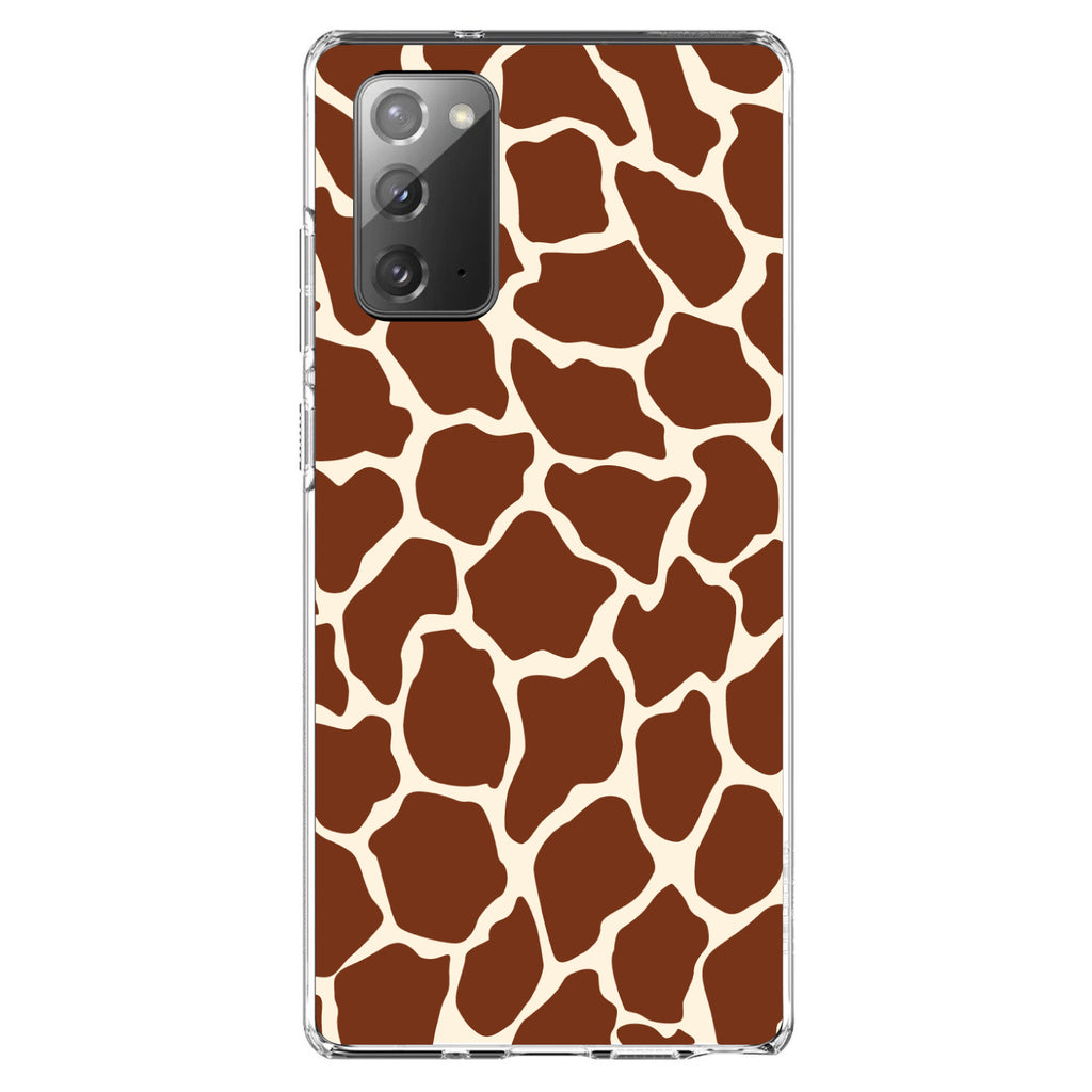 Brown Tan Beige Giraffe Skin Spots Clear Shockproof iPhone Case, view 8