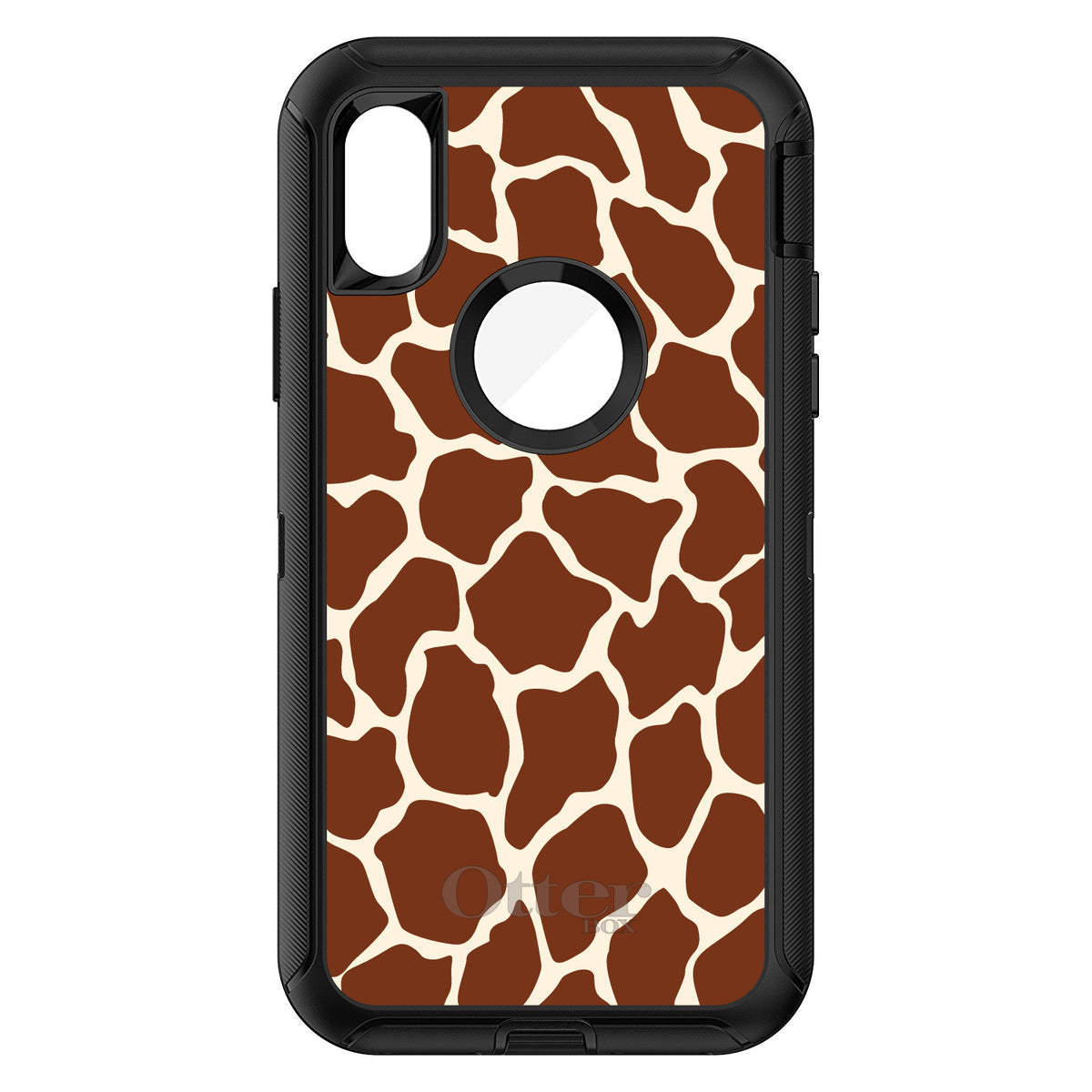 Brown Tan Beige Giraffe Skin Spots OtterBox Defender Case for iPhone & Galaxy, view 3