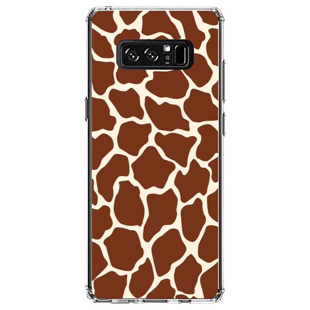 Brown Tan Beige Giraffe Skin Spots Clear Shockproof iPhone Case, view 12