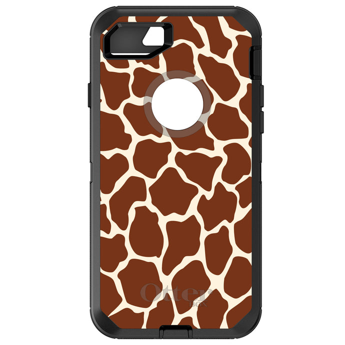 DistinctInk™ OtterBox Defender Series Case for Apple iPhone / Samsung Galaxy / Google Pixel - Brown Tan Beige Giraffe Skin Spots