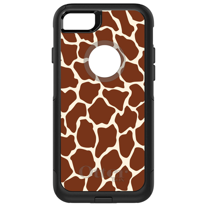 DistinctInk OtterBox Commuter Series Case for Apple iPhone or Samsung Galaxy - Brown Tan Beige Giraffe Skin Spots