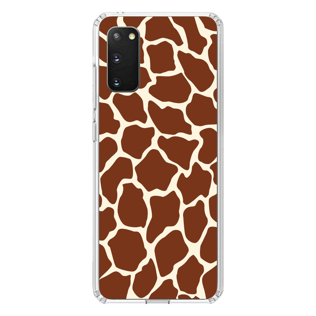Brown Tan Beige Giraffe Skin Spots Clear Shockproof iPhone Case, view 15