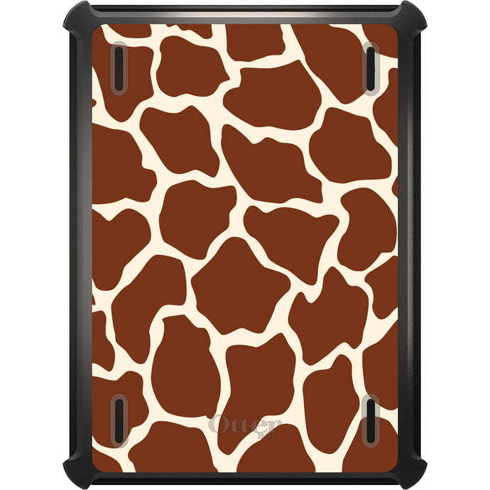 DistinctInk™ OtterBox Defender Series Case for Apple iPad / iPad Pro / iPad Air / iPad Mini - Brown Tan Beige Giraffe Skin Spots