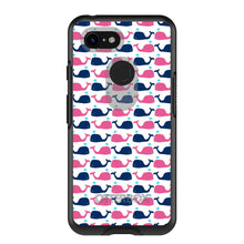 DistinctInk™ OtterBox Symmetry Series Case for Apple iPhone / Samsung Galaxy / Google Pixel - Pink Navy Cartoon Whales