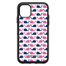 DistinctInk™ OtterBox Symmetry Series Case for Apple iPhone / Samsung Galaxy / Google Pixel - Pink Navy Cartoon Whales