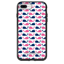 DistinctInk™ OtterBox Symmetry Series Case for Apple iPhone / Samsung Galaxy / Google Pixel - Pink Navy Cartoon Whales
