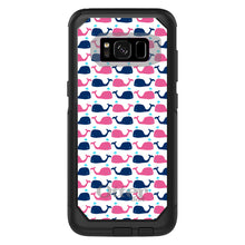 DistinctInk™ OtterBox Commuter Series Case for Apple iPhone or Samsung Galaxy - Pink Navy Cartoon Whales