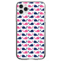 Pink Navy Cartoon Whales Clear Shockproof iPhone Case