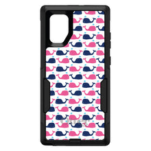 DistinctInk™ OtterBox Commuter Series Case for Apple iPhone or Samsung Galaxy - Pink Navy Cartoon Whales