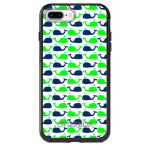 DistinctInk™ OtterBox Symmetry Series Case for Apple iPhone / Samsung Galaxy / Google Pixel - Green Navy Cartoon Whales