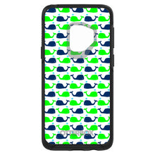 DistinctInk™ OtterBox Symmetry Series Case for Apple iPhone / Samsung Galaxy / Google Pixel - Green Navy Cartoon Whales