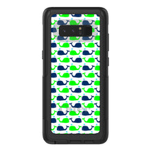 DistinctInk™ OtterBox Commuter Series Case for Apple iPhone or Samsung Galaxy - Green Navy Cartoon Whales
