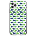 Green Navy Cartoon Whales Clear Shockproof iPhone Case