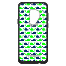 DistinctInk™ OtterBox Symmetry Series Case for Apple iPhone / Samsung Galaxy / Google Pixel - Green Navy Cartoon Whales
