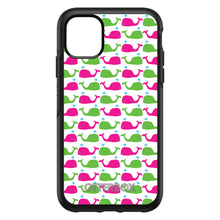 DistinctInk™ OtterBox Symmetry Series Case for Apple iPhone / Samsung Galaxy / Google Pixel - Green Pink Cartoon Whales