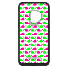 DistinctInk™ OtterBox Symmetry Series Case for Apple iPhone / Samsung Galaxy / Google Pixel - Green Pink Cartoon Whales