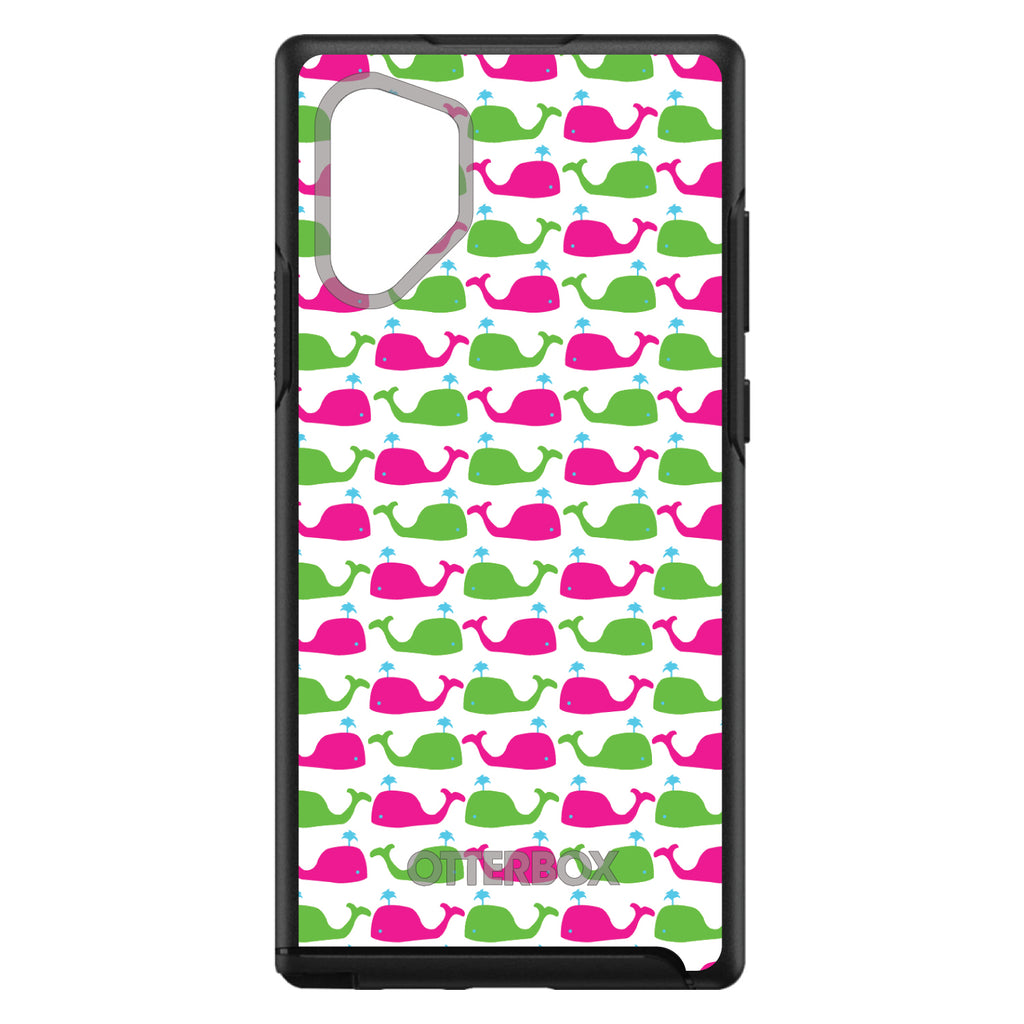 Green Pink Cartoon Whales OtterBox Symmetry Case for iPhone & Galaxy, view 11